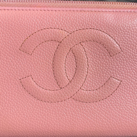Authentic Rare CHANEL Pink Caviar Timeless CC Zippy Clutch Wallet - Picture 9 of 16